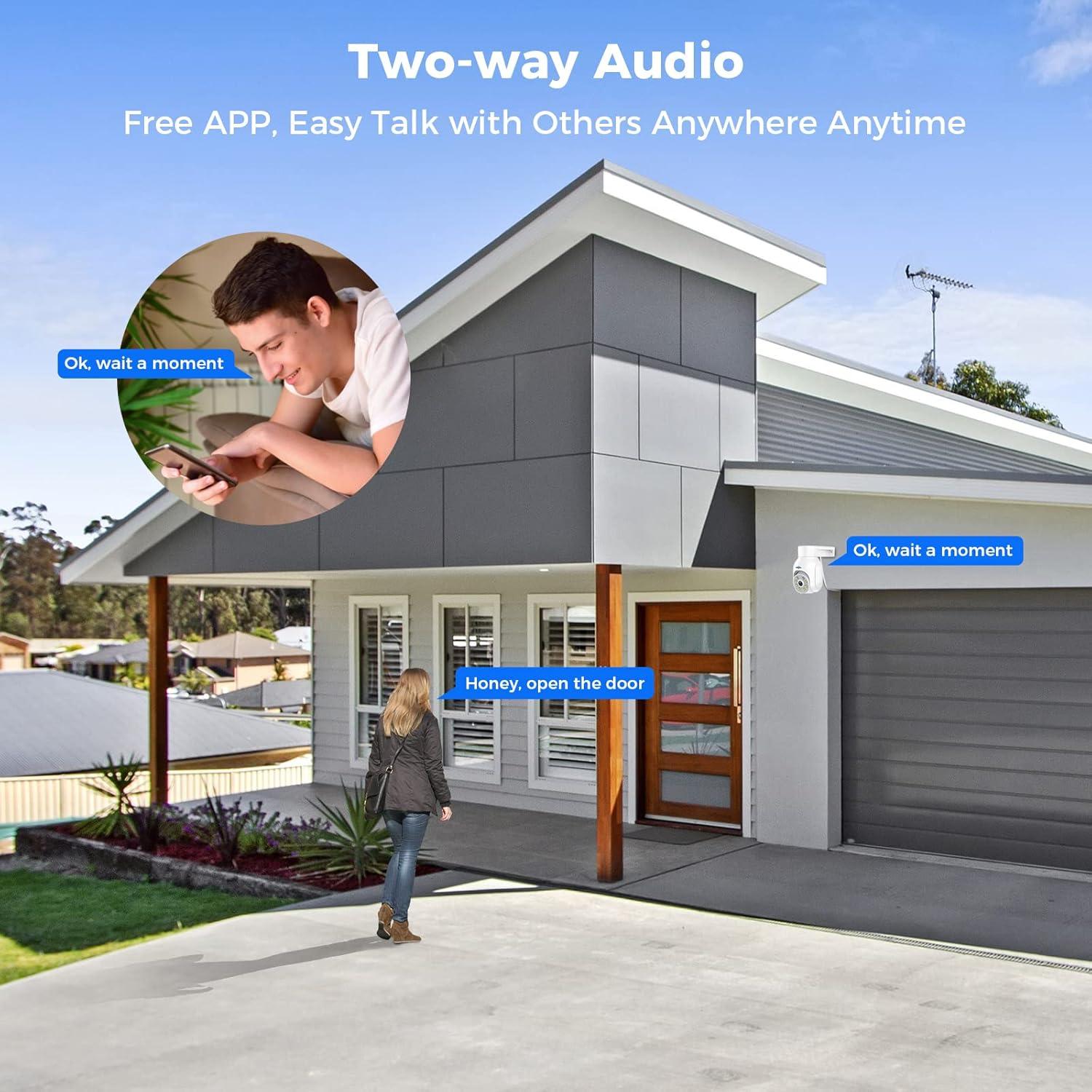 Cámara de Seguridad Inalámbrica Hiseeu 3MP Exterior WiFi