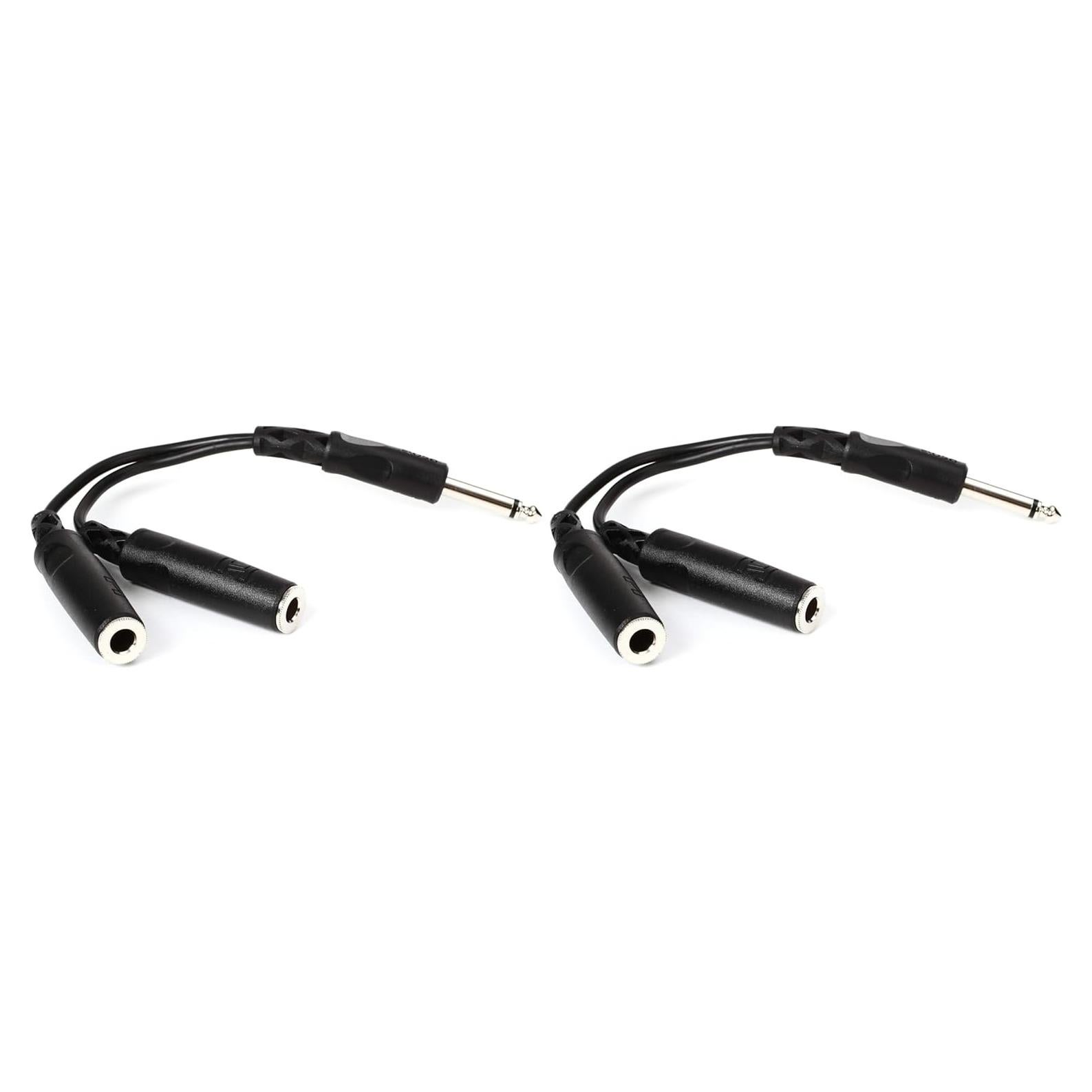 Cable Hosa YPP-111 1/4" TS a Doble 1/4" TSF - Paquete de 2