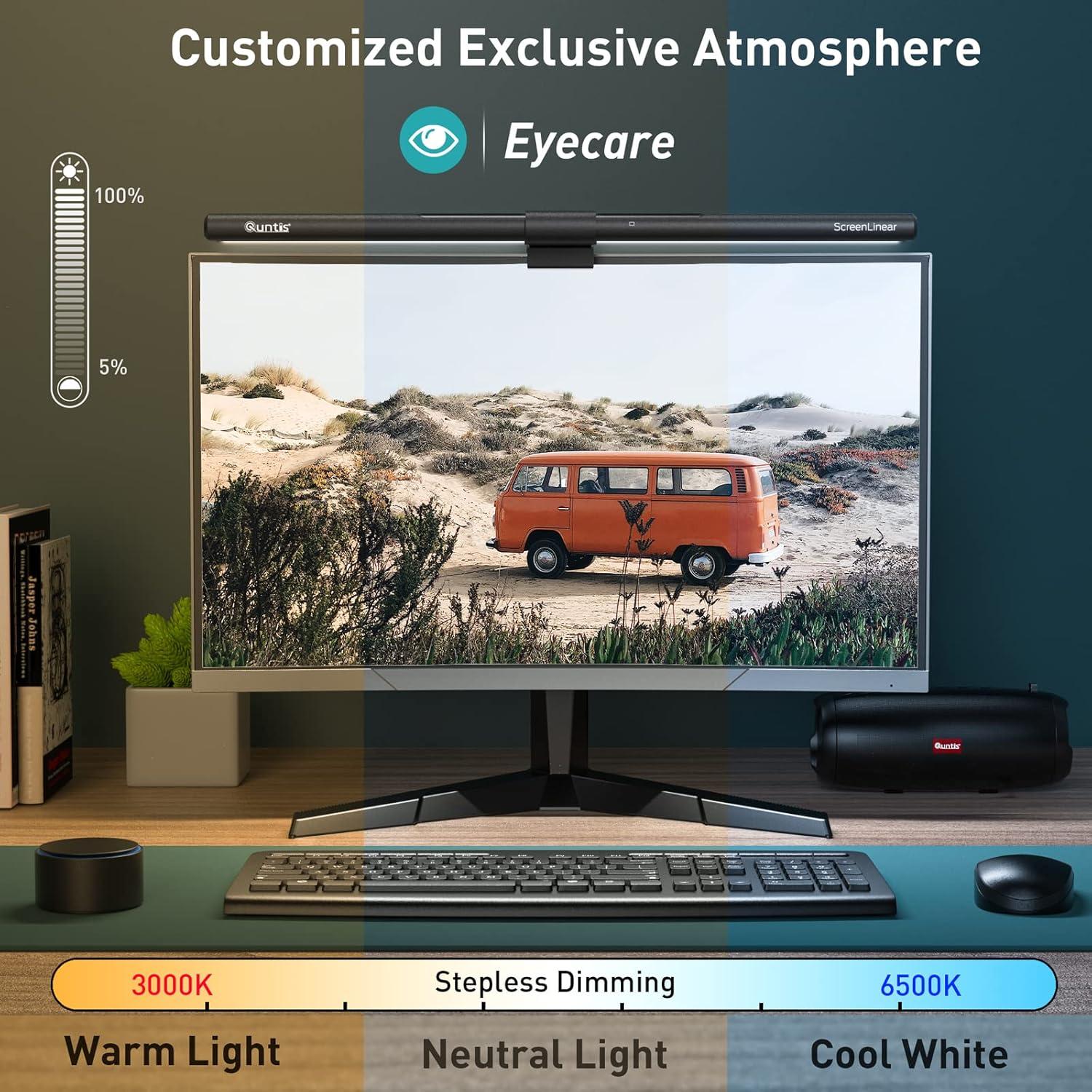 Barra de Luz para Monitor Quntis 20" con Control Remoto