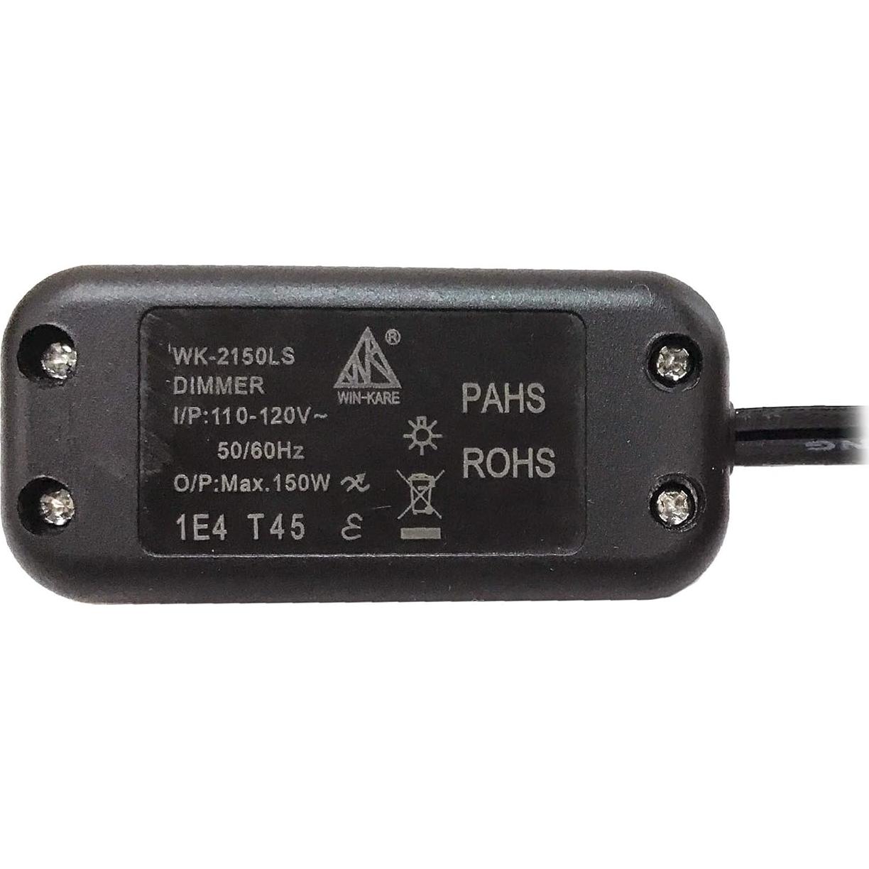 Regulador de Lámpara Enchufable Royal Designs TD-2002, Negro, Paquete de 2