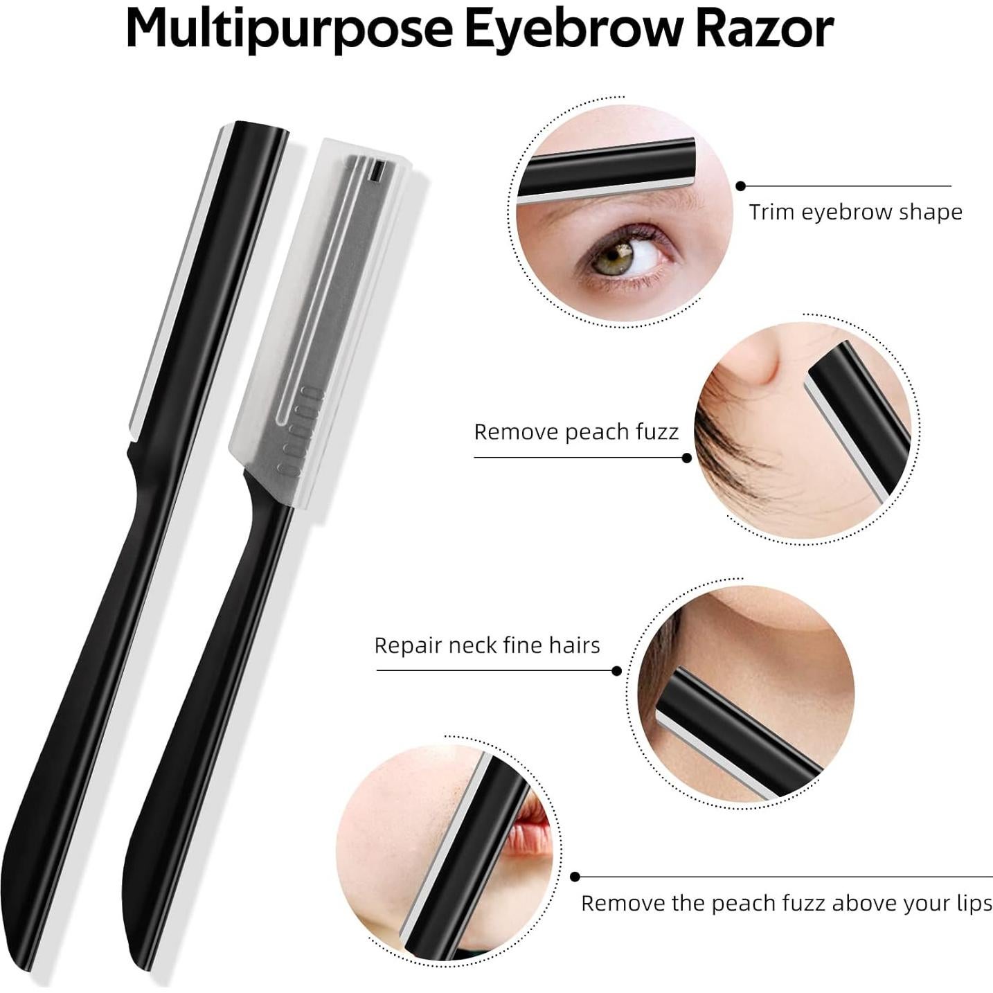 Rasuradora Facial de Cejas S.T. Friends - 10 Piezas, Acero Inoxidable