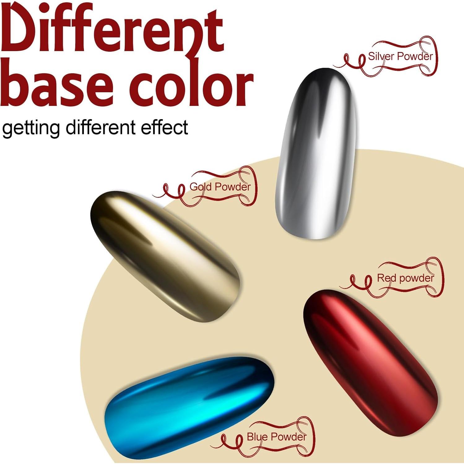 Kit de Polvo de Uñas Artdone 16 Tarros Efecto Espejo Holográfico