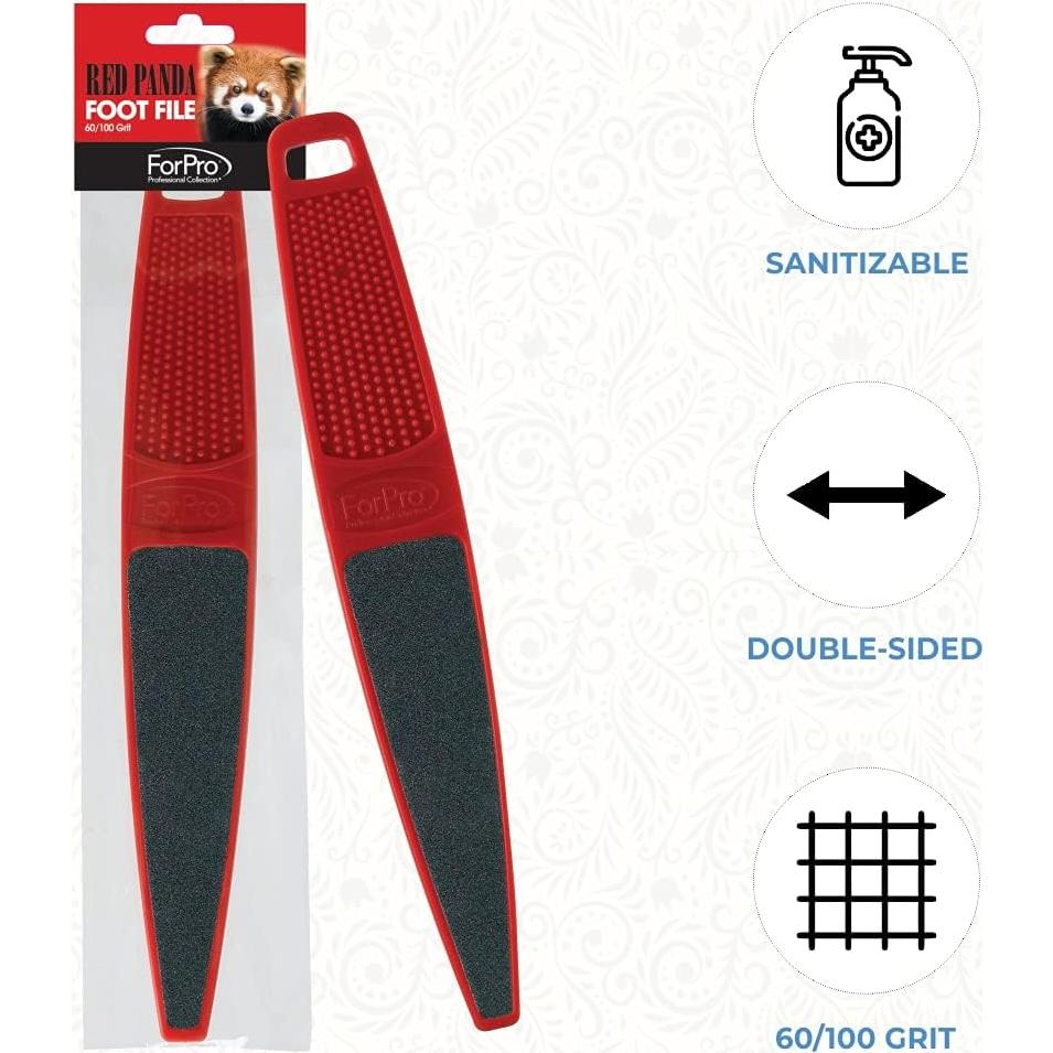 Lima de pies ForPro Red Panda 60/100 grano 26.67 cm