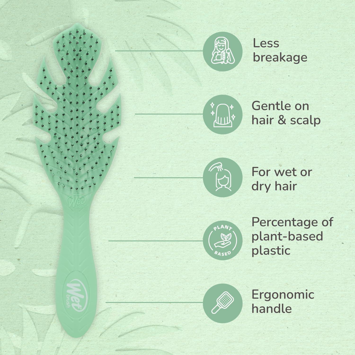 Desenredante Go Green WetBrush Verde - Cuerpo Vegetal 1 Cuenta