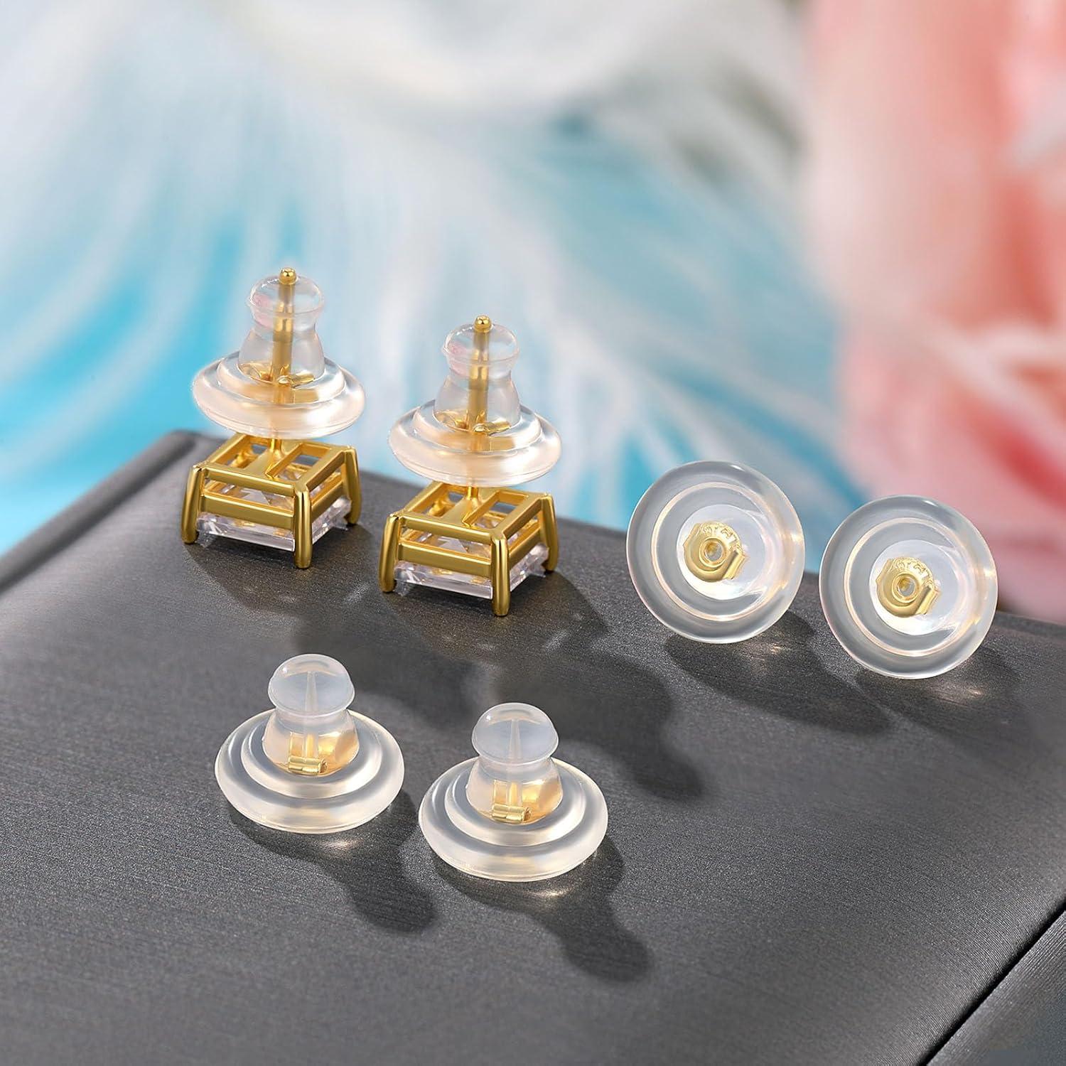 Respaldos de Aretes de Silicona Hipoalergénicos Hazifes 6 Piezas