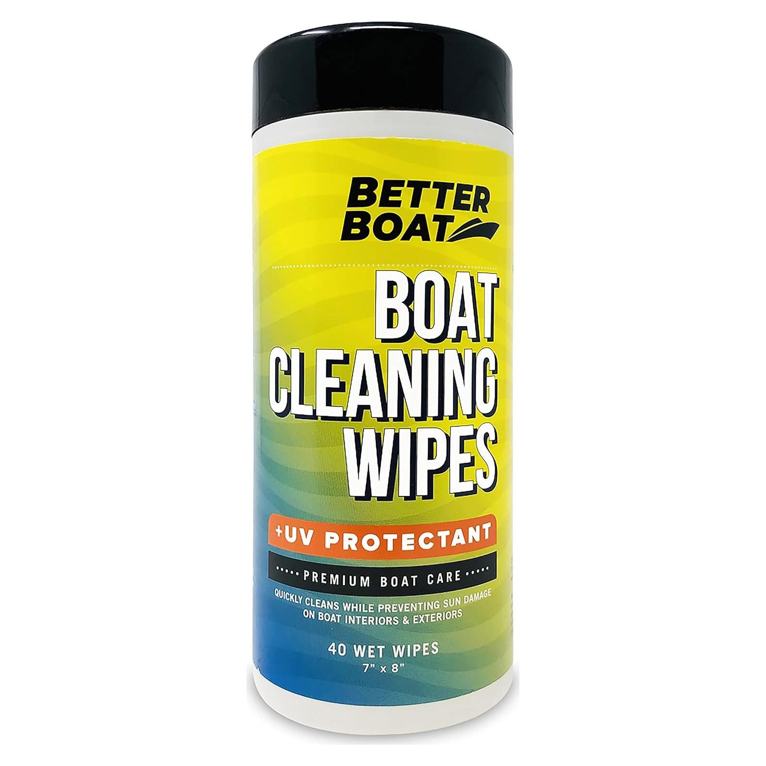 Boat Cleaner Wipes with UV Protection, Marine Vinyl Cleaner and Protectant, for Boat Seats, Car Leather, Dashboard, Console, Interior, and Exterior Cleaning Supplies