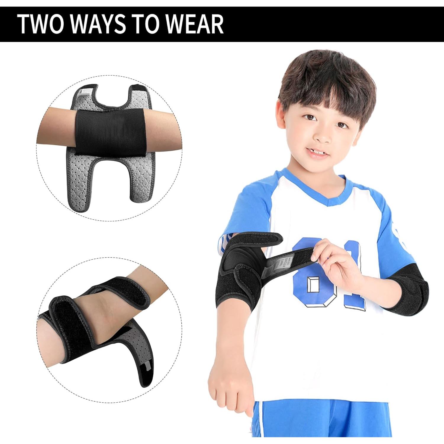 Almohadillas para Codos EULANT Niños Ajustables Negro S