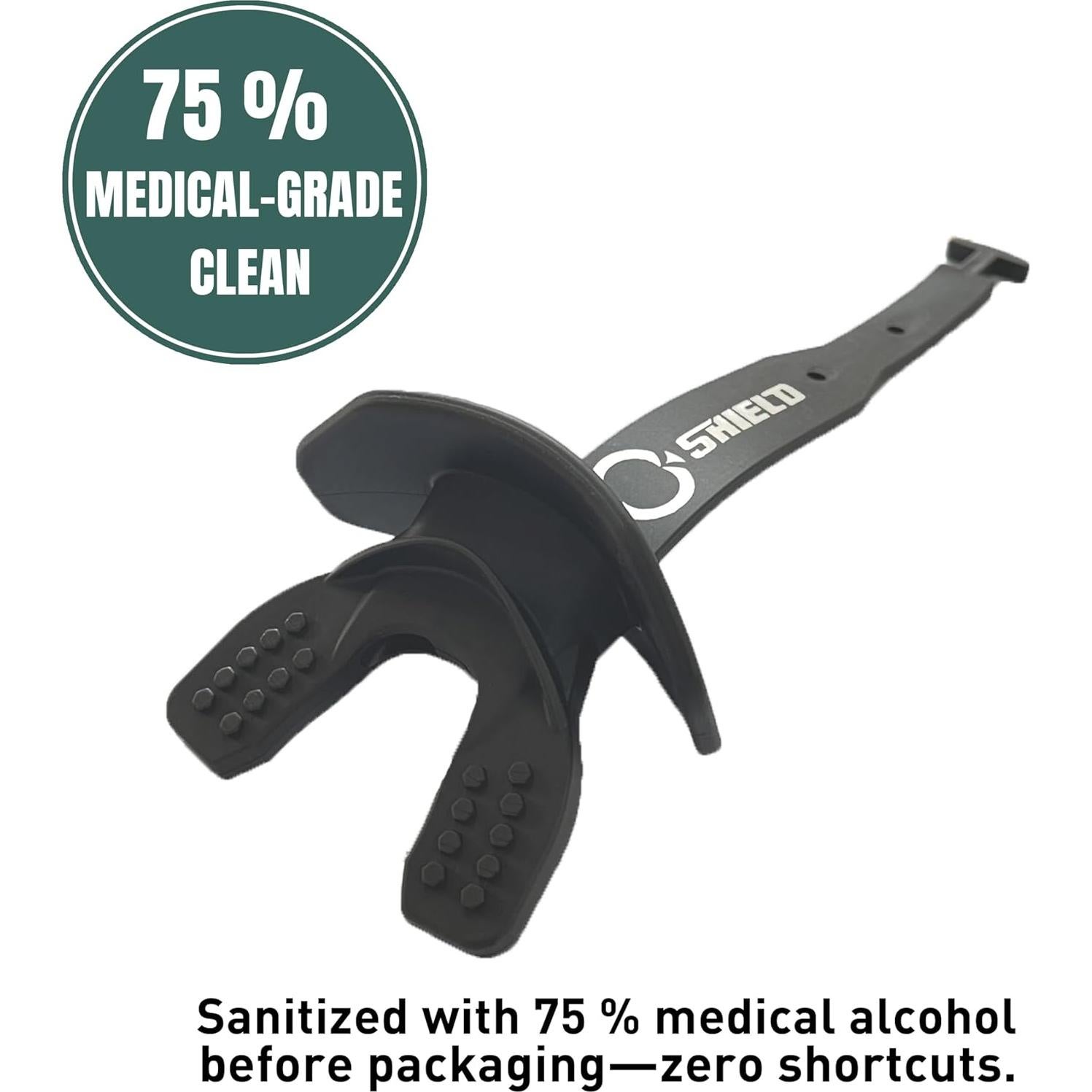 Protector Bucal O Shield Vortex Flow Negro Profesional