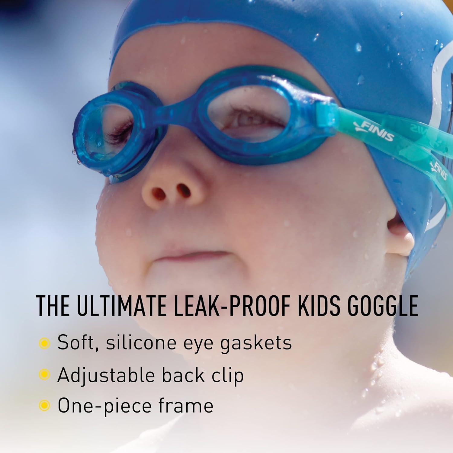 Gafas de natación FINIS H2 Jr. Azul/Transparente - Protección UV