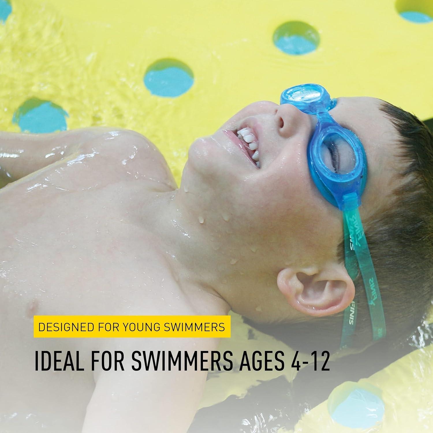 Gafas de natación FINIS H2 Jr. Azul/Transparente - Protección UV