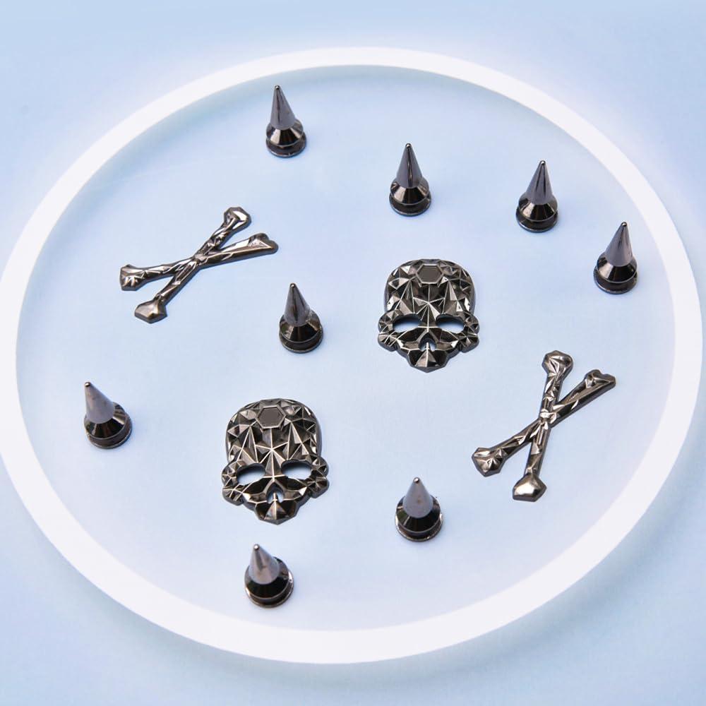 Encantos de Zapato de Metal Gótico 12 Pcs para Mujeres