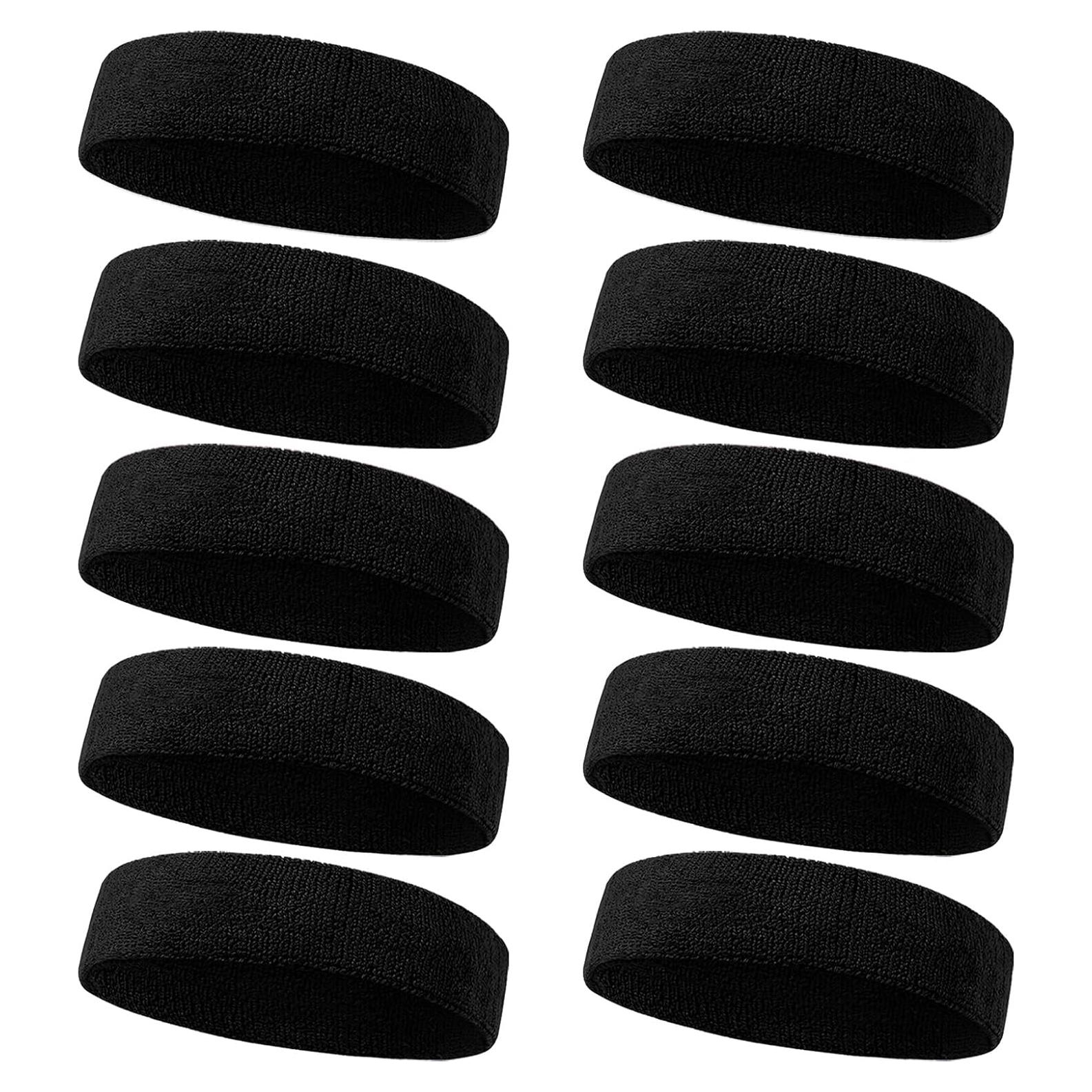 Banda de Sudor Deportiva Jueerun - 10 Pcs Algodón Unisex