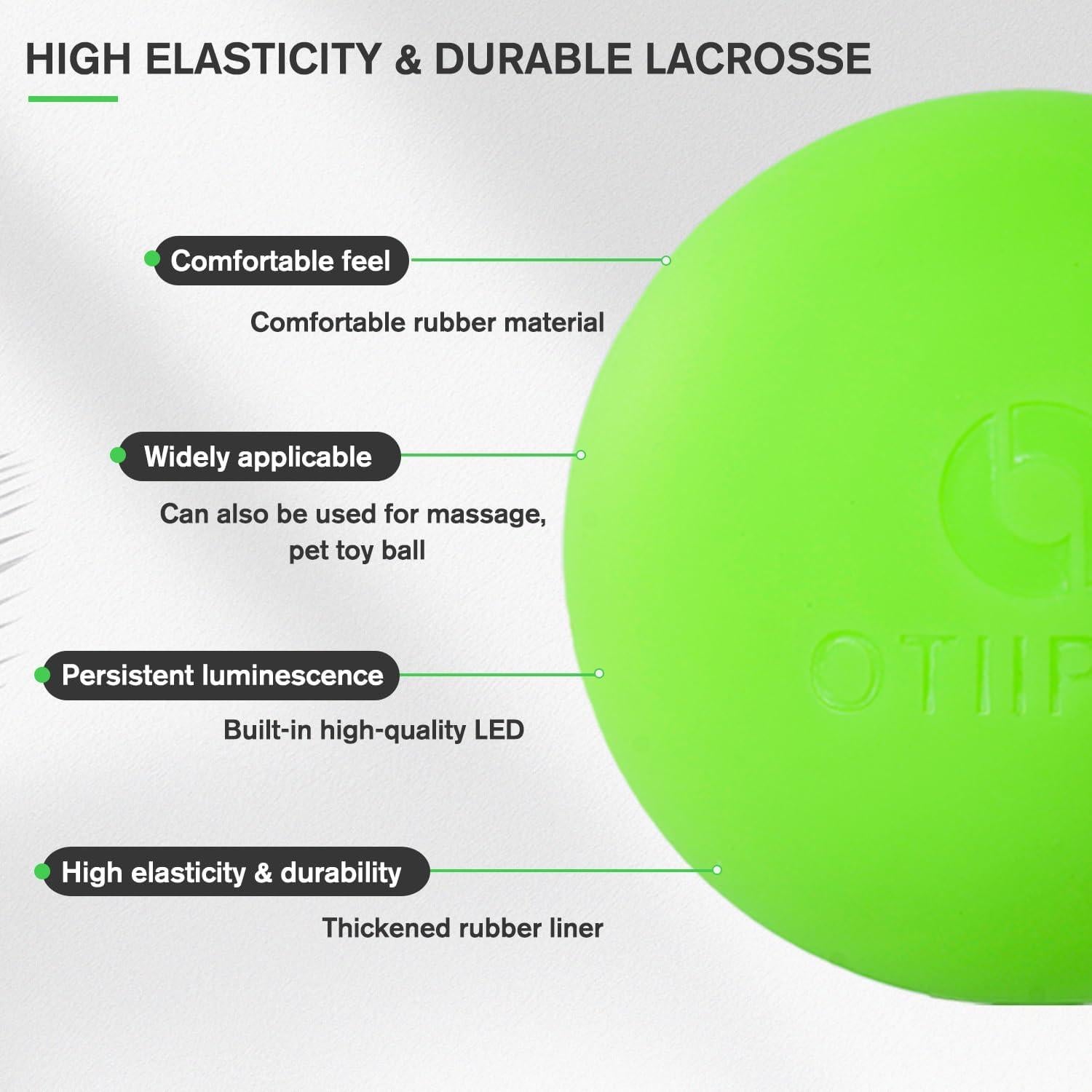 Rebotador de Lacrosse OTIIPOR con Pelotas LED Brillantes