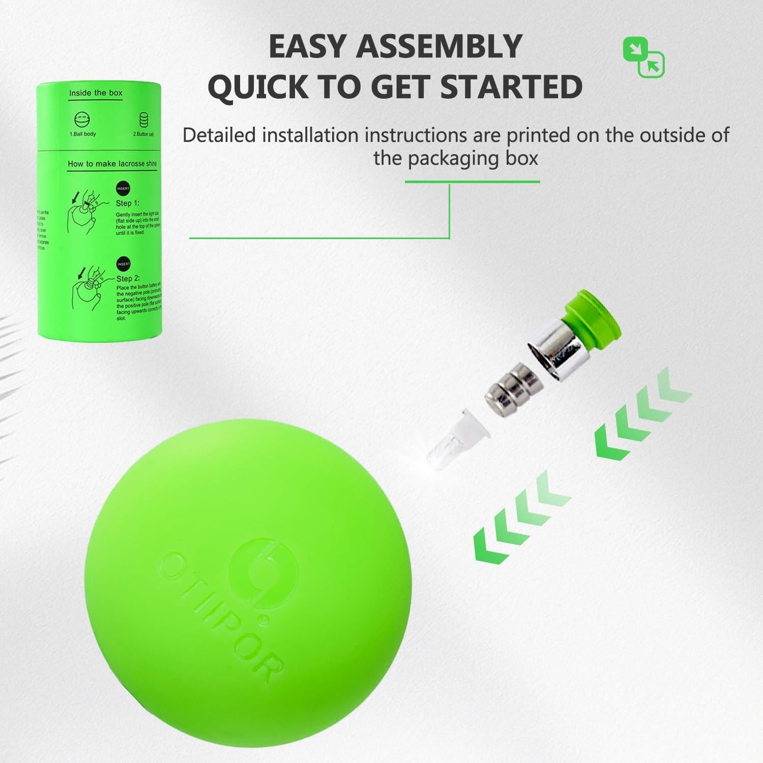 Rebotador de Lacrosse OTIIPOR con Pelotas LED Brillantes