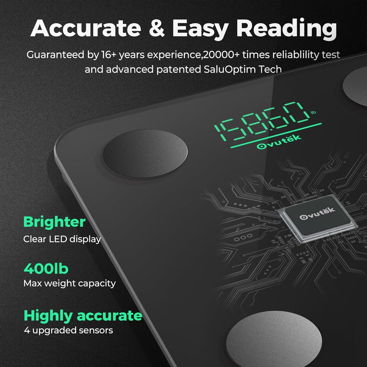 Báscula Inteligente Ovutek Digital para Peso Corporal 181kg