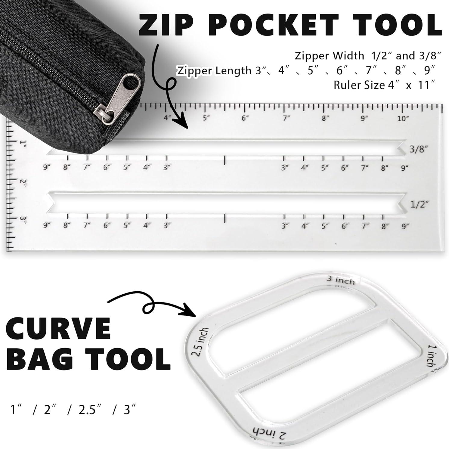 Set de Plantillas para Hacer Bolsas UPTTHOW - 3 Piezas Acrílico