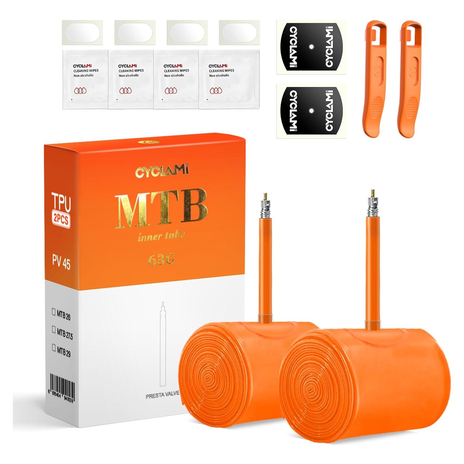 Paquete de 2 Tubos Internos de Bicicleta CYCLAMI 26" TPU