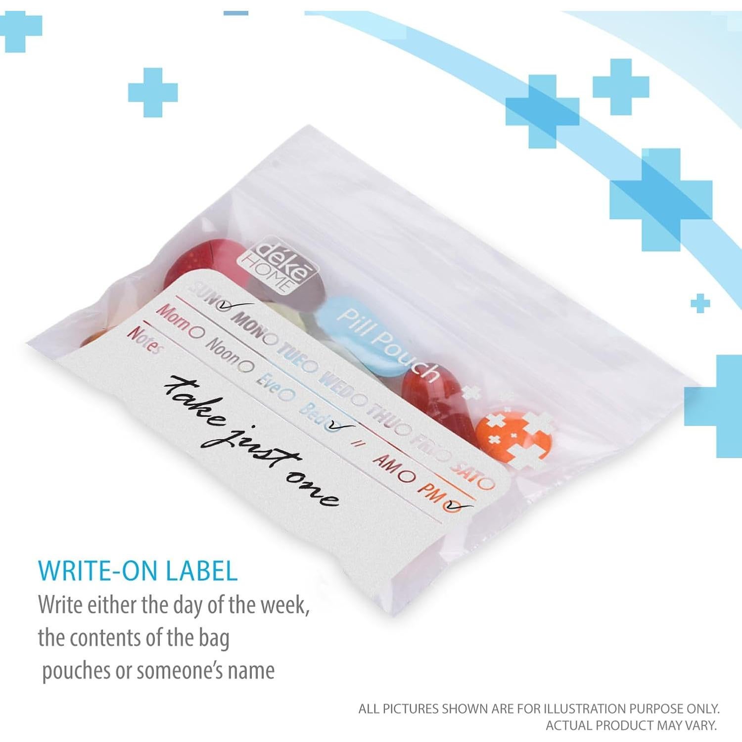 Bolsas de Pastillas Reutilizables Deke Home 100 Unidades 10x7 cm