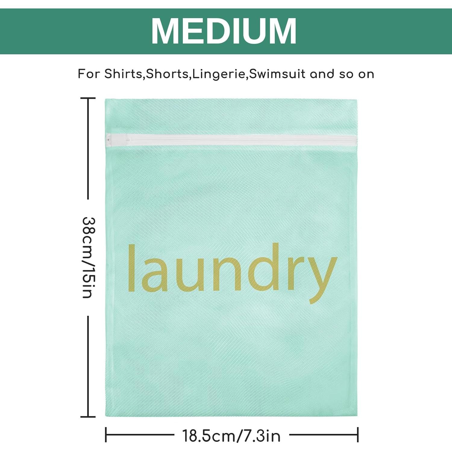 Bolsa de Lavandería de Malla Sylfairy - 2 Piezas Mediana y Grande