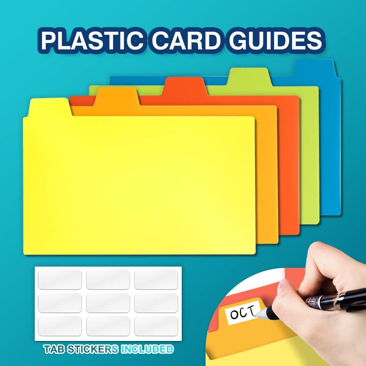 Caja de Tarjetas de Índice H4D 3x5 con 100 Tarjetas y Divisores