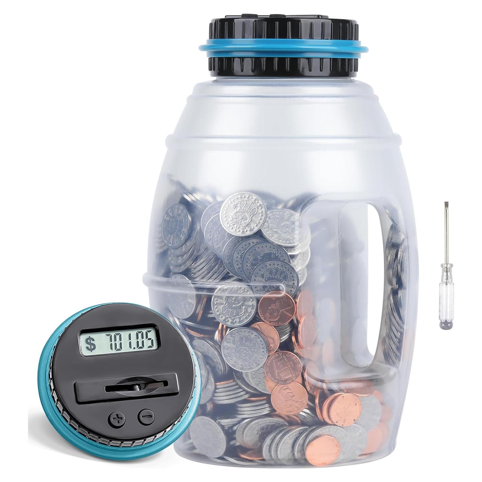 Hucha Digital Vcertcpl X-Large 2.8L con Contador LCD Azul