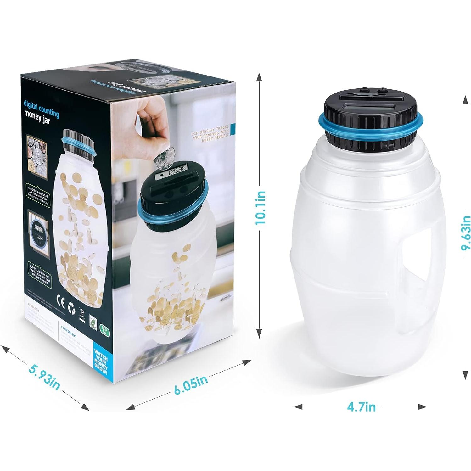 Hucha Digital Vcertcpl X-Large 2.8L con Contador LCD Azul