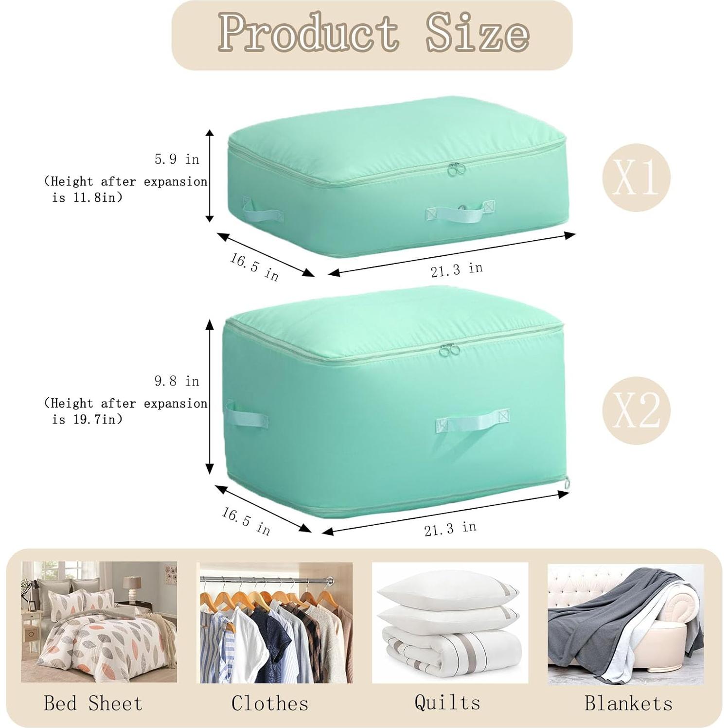 3 Bolsas de Almacenamiento Bxngjuj Compresión Ultra Espacio