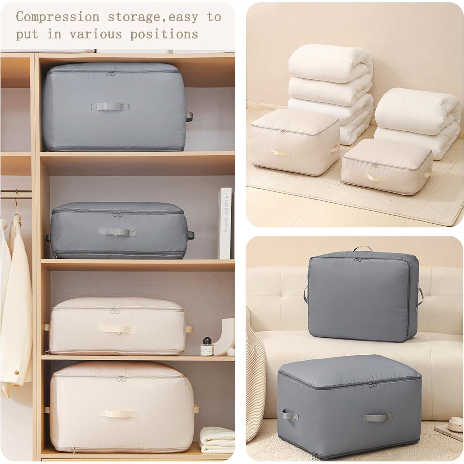 3 Bolsas de Almacenamiento Bxngjuj Compresión Ultra Espacio