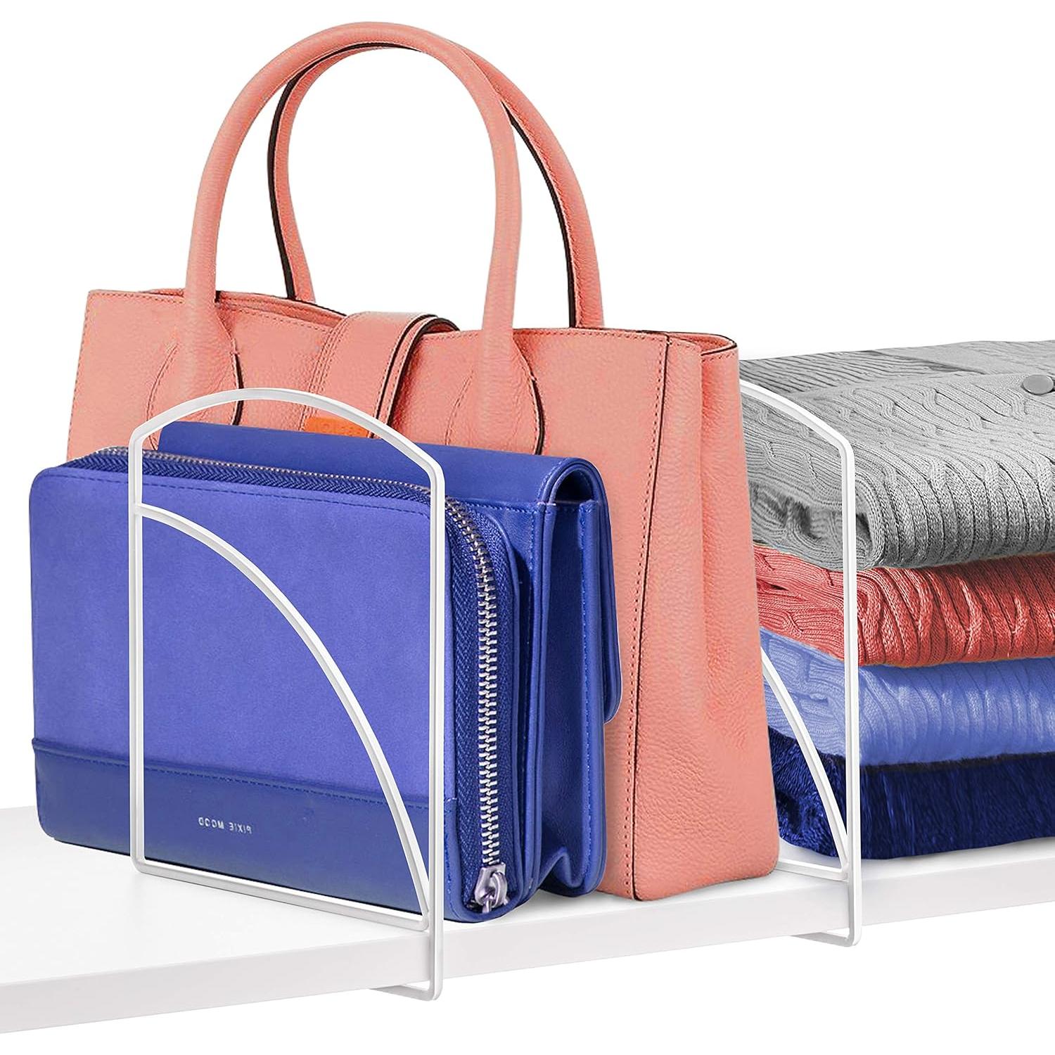 Divisores de estantería Lynk - Organizador de closet (Juego de 2) - Blanco