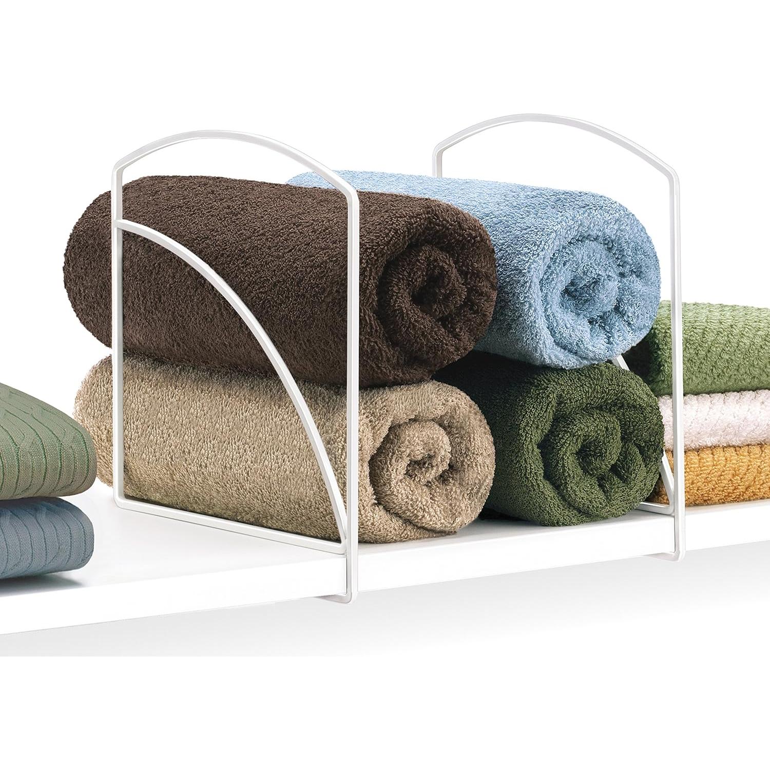 Divisores de estantería Lynk - Organizador de closet (Juego de 2) - Blanco