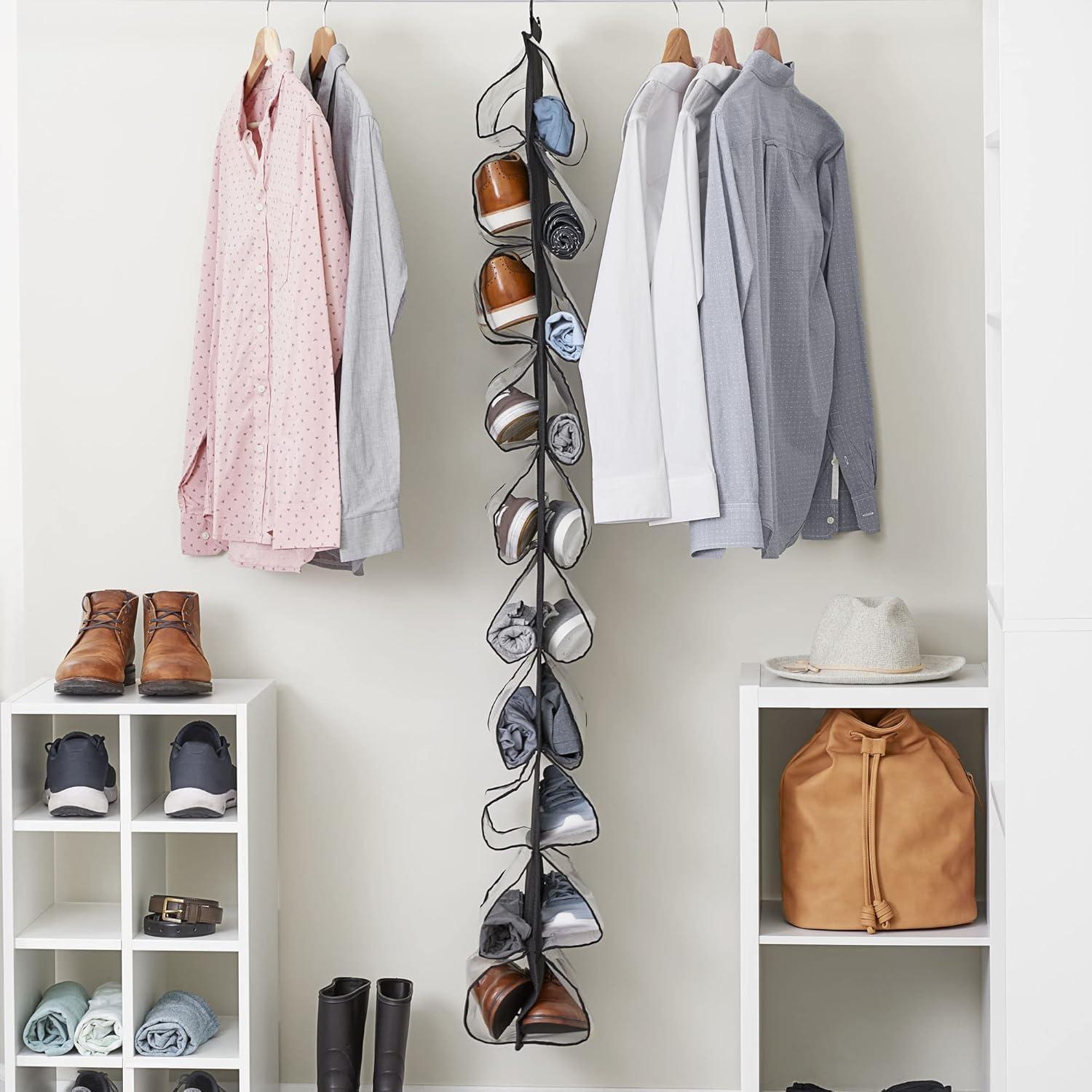 Organizador de Zapatos Esenciales para el Hogar 20 Bolsillos Negro