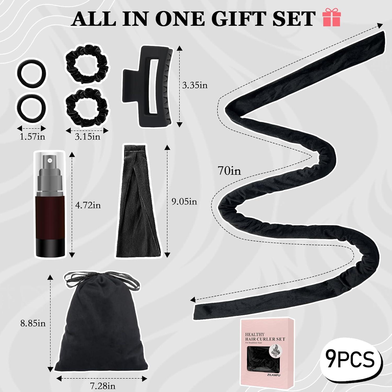 Banda de Cabeza Rizada ZILAMPU 177.8 cm - Rulos Sin Calor