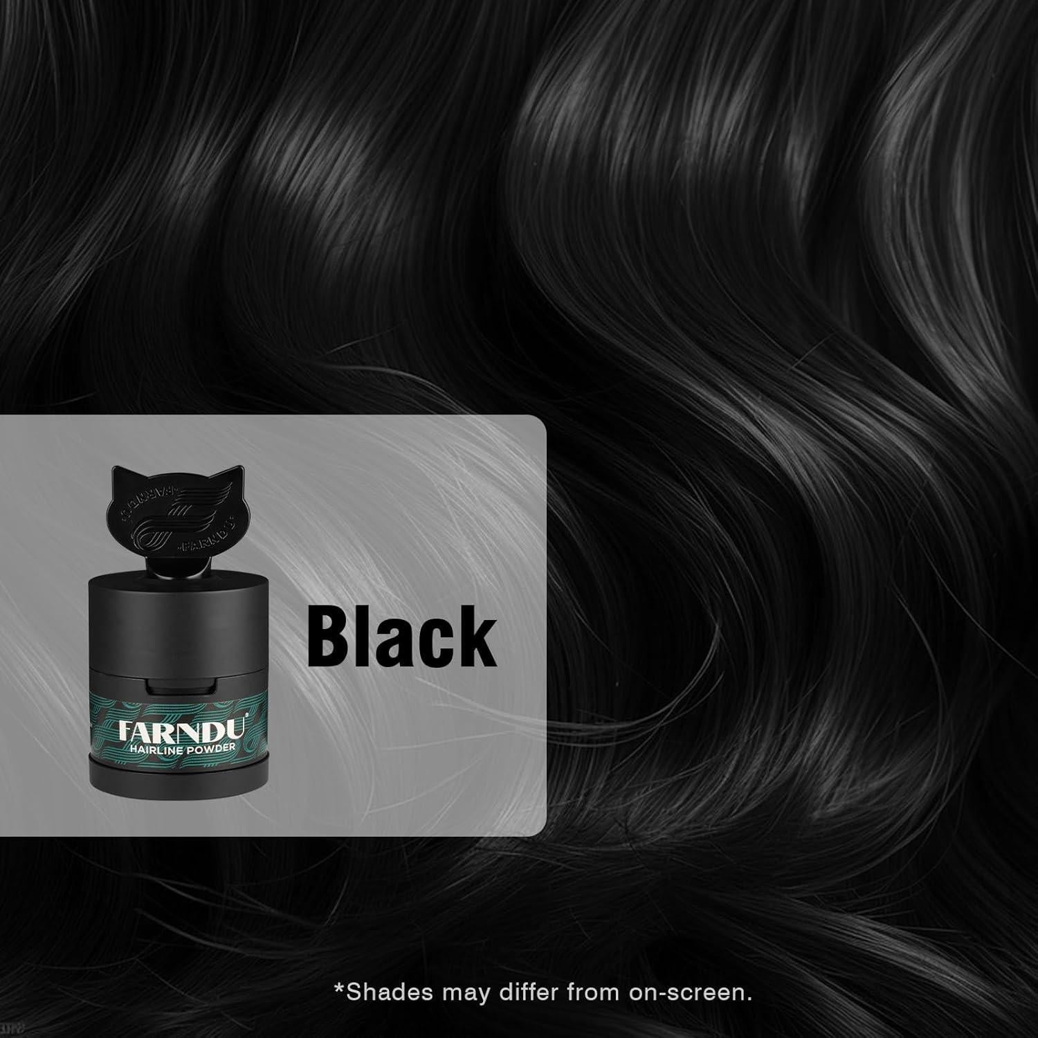 Polvo Corrector de Color Raíz Farndu 12g Negro - 2 Recargas