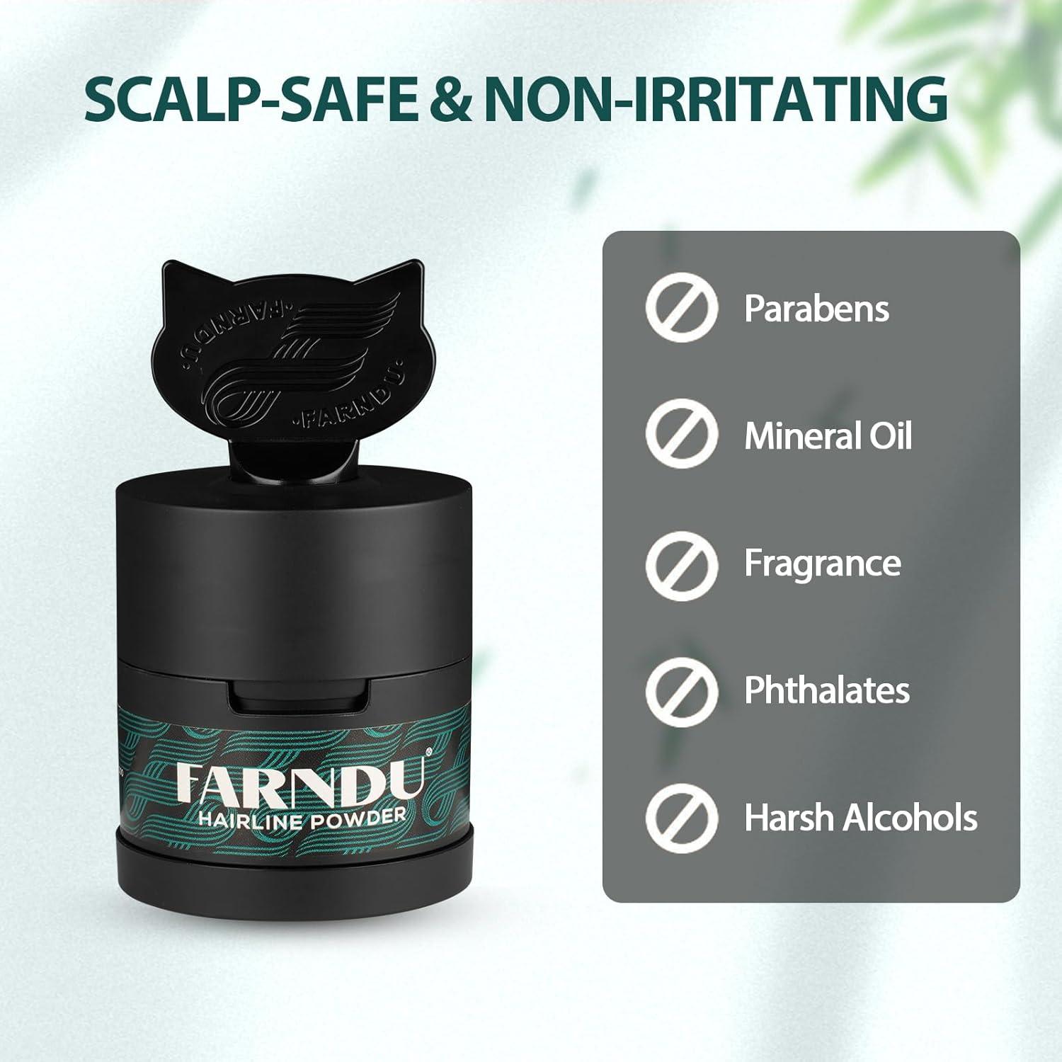 Polvo Corrector de Color Raíz Farndu 12g Negro - 2 Recargas