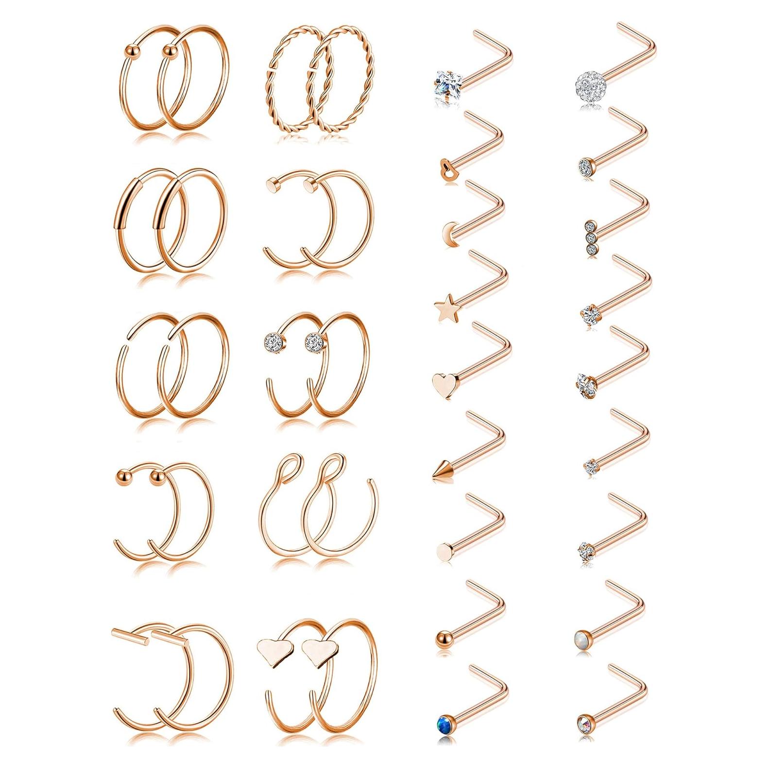 Tornito 20G 38 Piezas Tornillos Acero Inoxidable Joyería