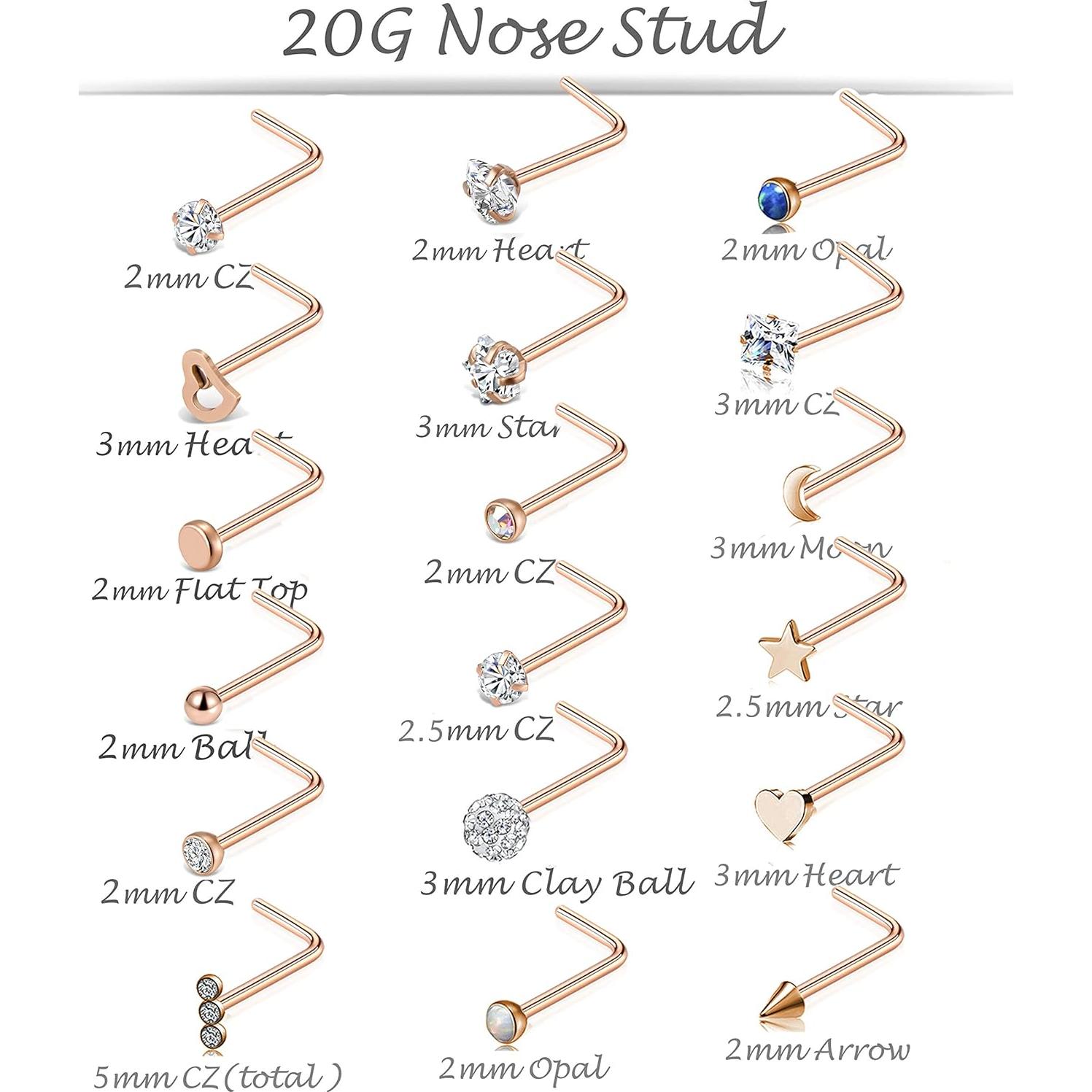 Tornito 20G 38 Piezas Tornillos Acero Inoxidable Joyería