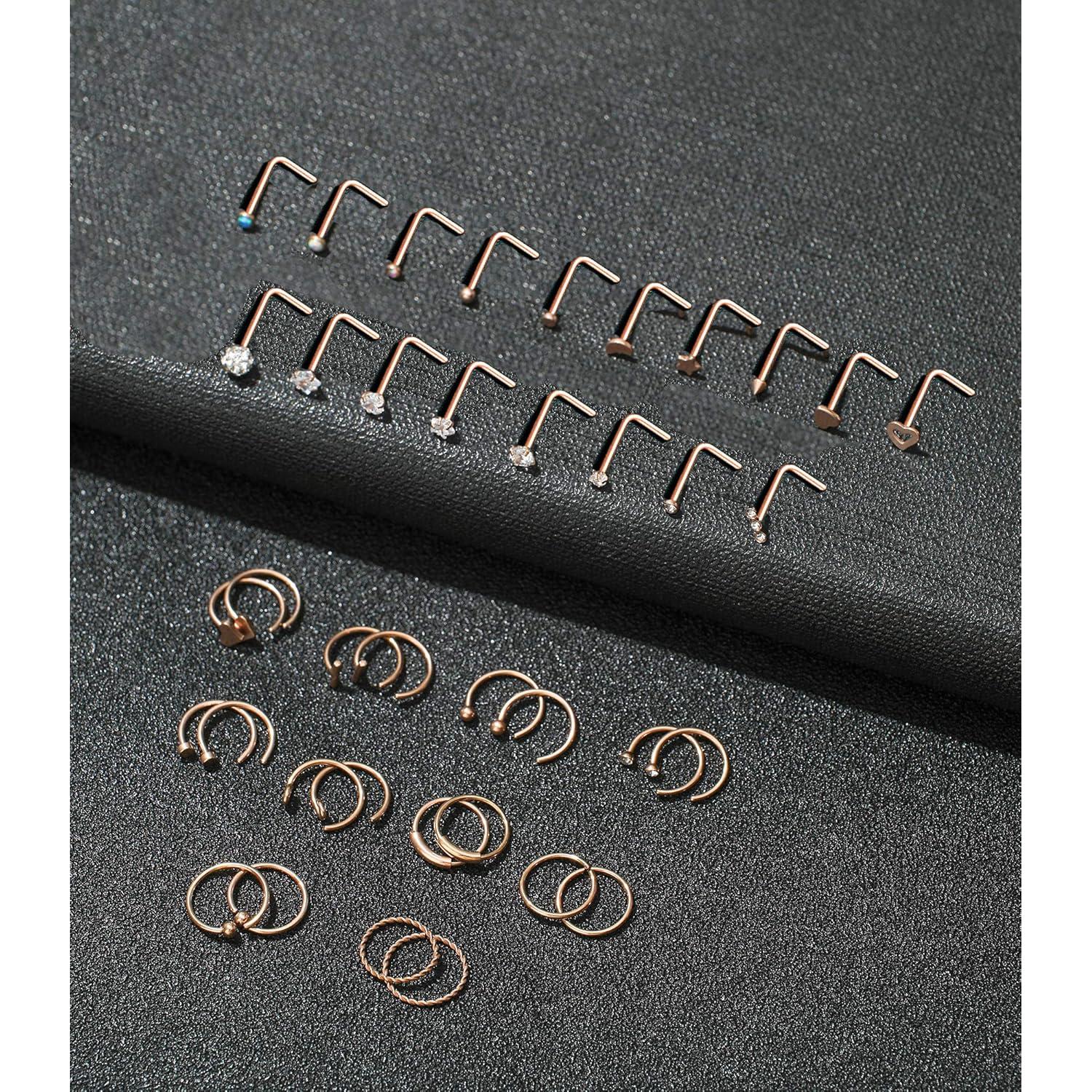 Tornito 20G 38 Piezas Tornillos Acero Inoxidable Joyería