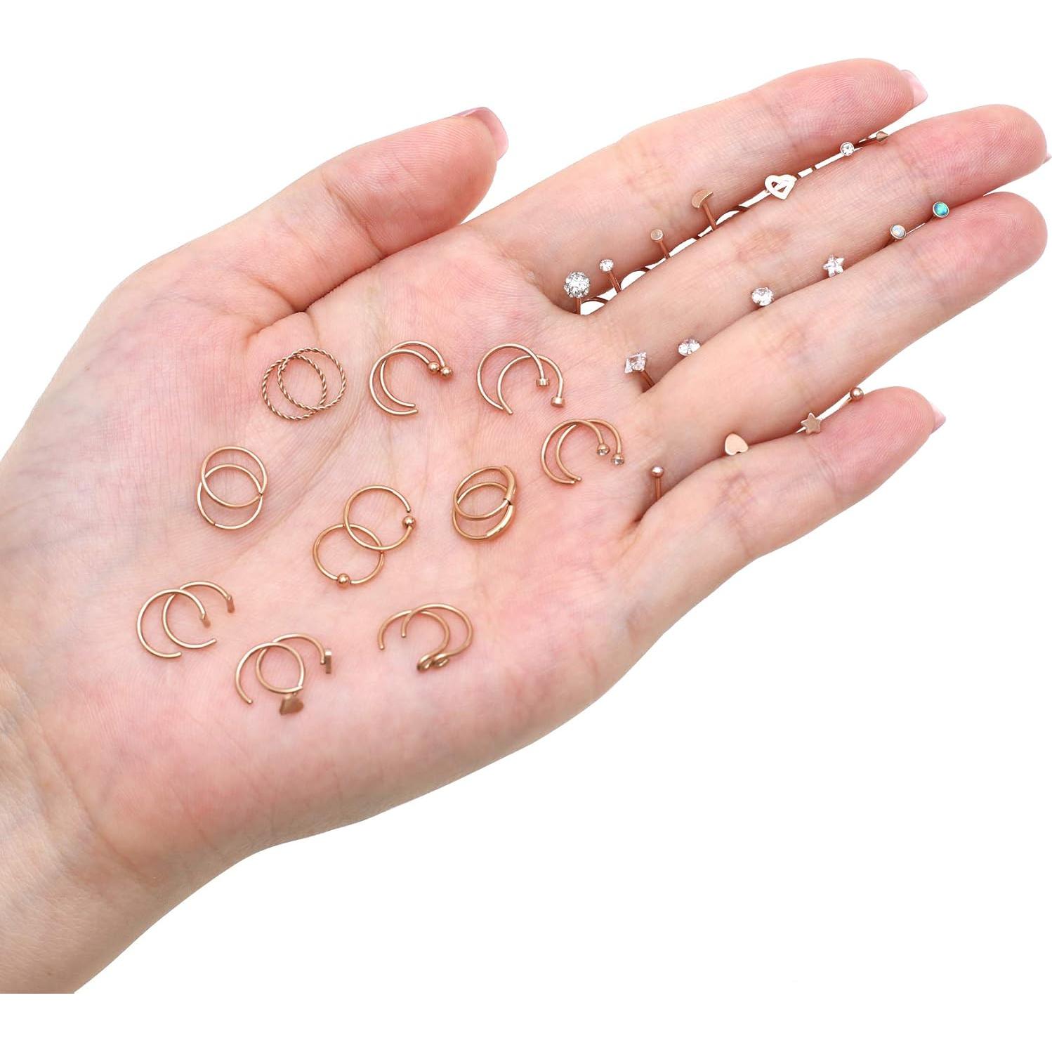 Tornito 20G 38 Piezas Tornillos Acero Inoxidable Joyería