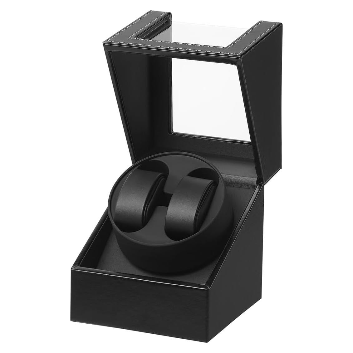 Enrollador de Reloj Automático LINGFANSTORE Cuero Negro