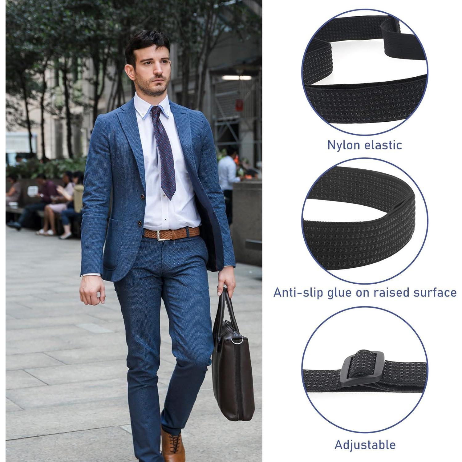 Cinturón Ajustable Antideslizante para Camisa - Unisex