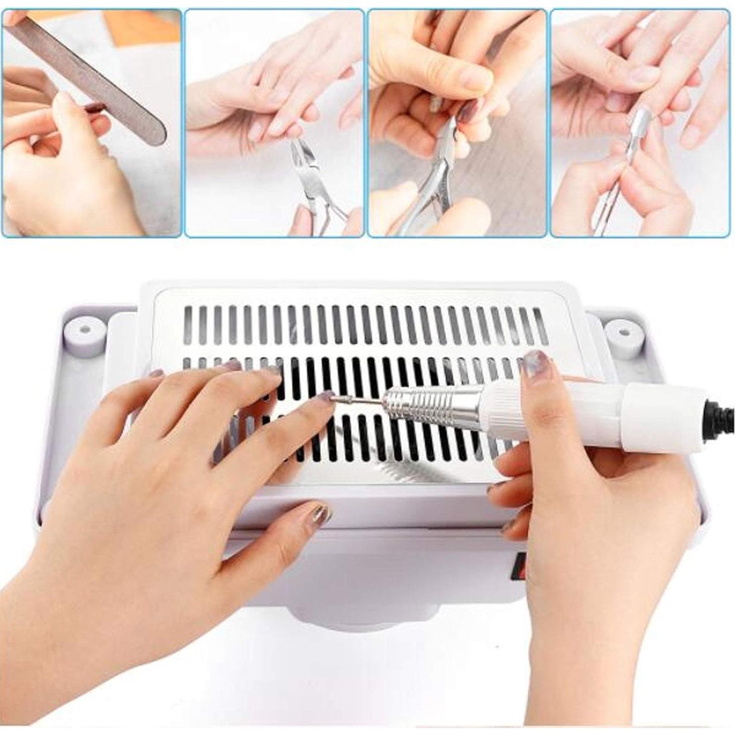 Colector de Polvo de Uñas Brrnoo 6W Silencioso para Manicura