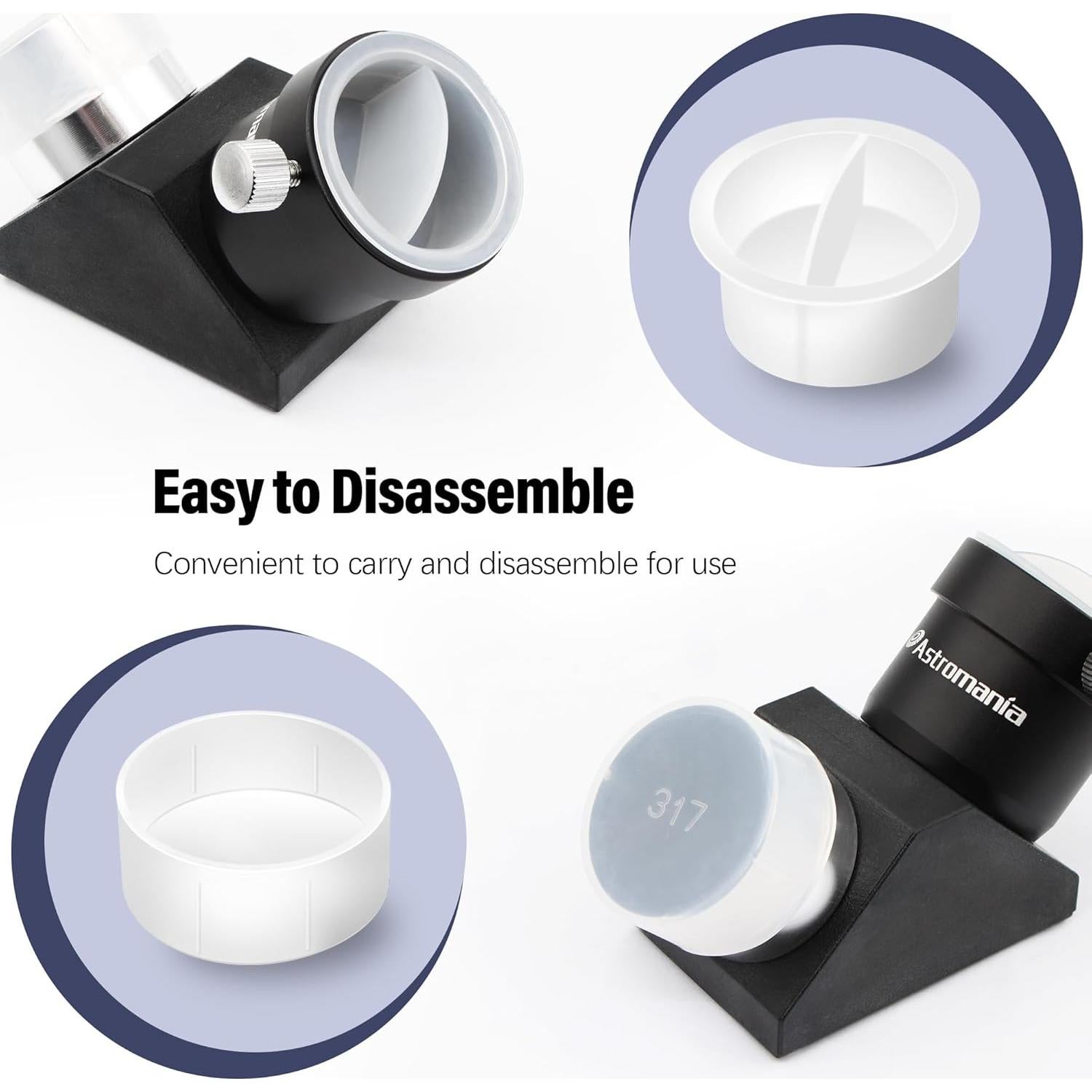 Conjunto de 10 Tapas de Polvo Astromania para Oculares 1.25"