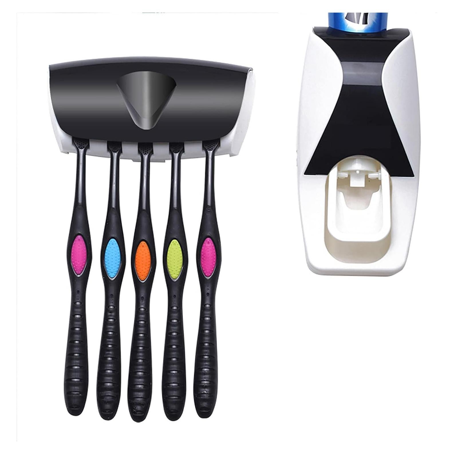 Dispensador Automático de Pasta de Dientes UpTuoLi Negro con Soporte