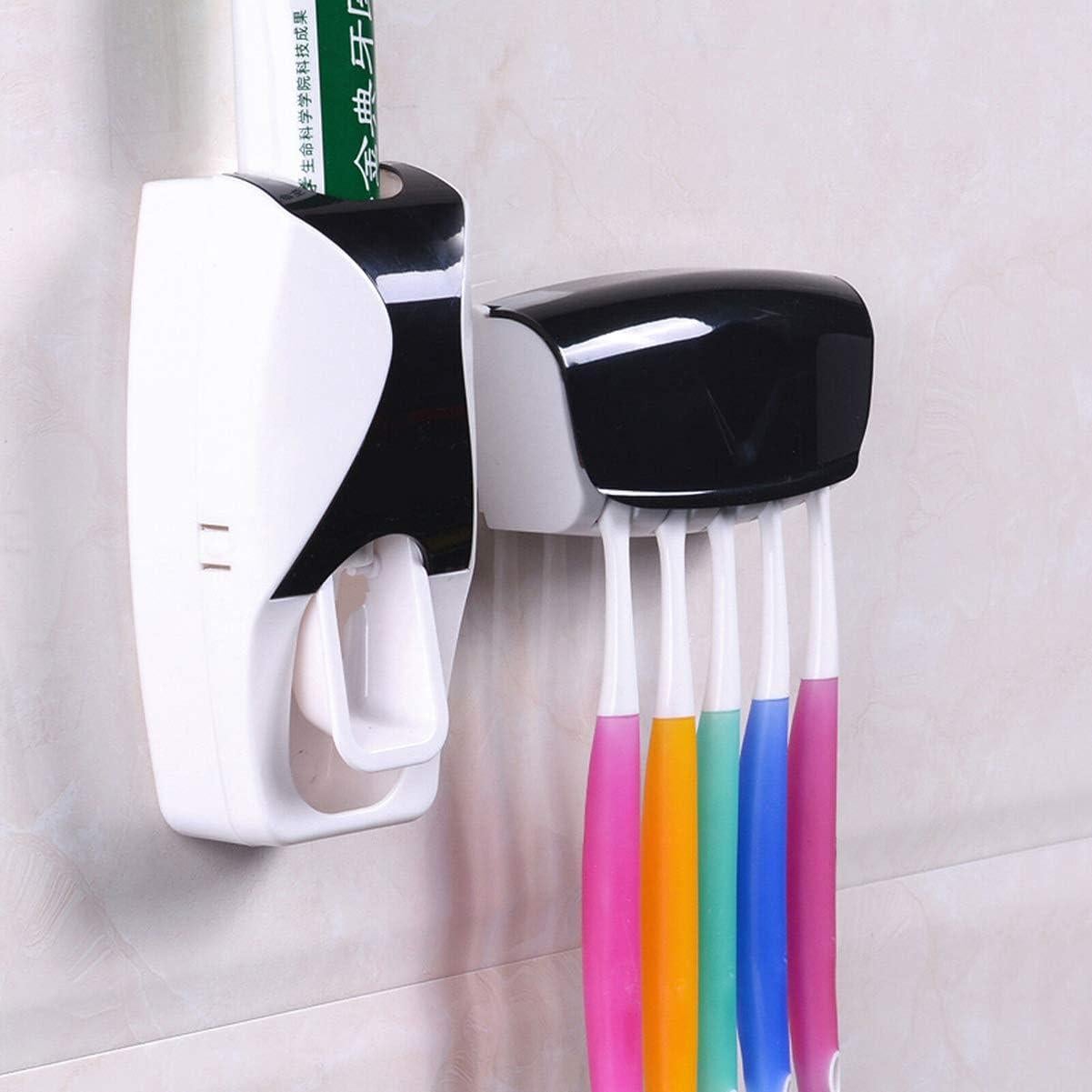 Dispensador Automático de Pasta de Dientes UpTuoLi Negro con Soporte