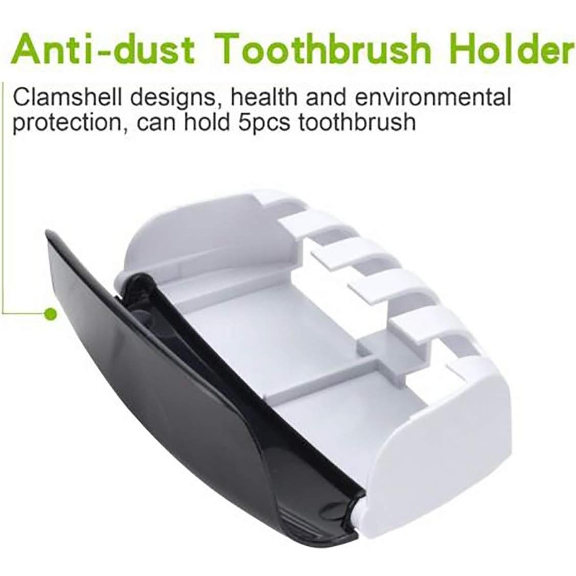 Dispensador Automático de Pasta de Dientes UpTuoLi Negro con Soporte