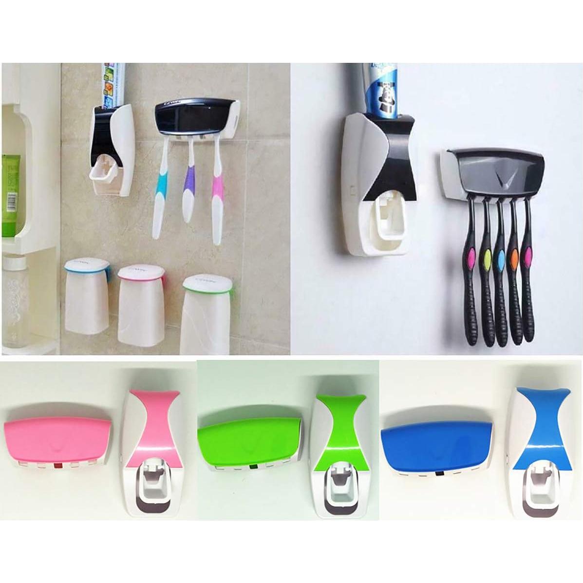 Dispensador Automático de Pasta de Dientes UpTuoLi Negro con Soporte