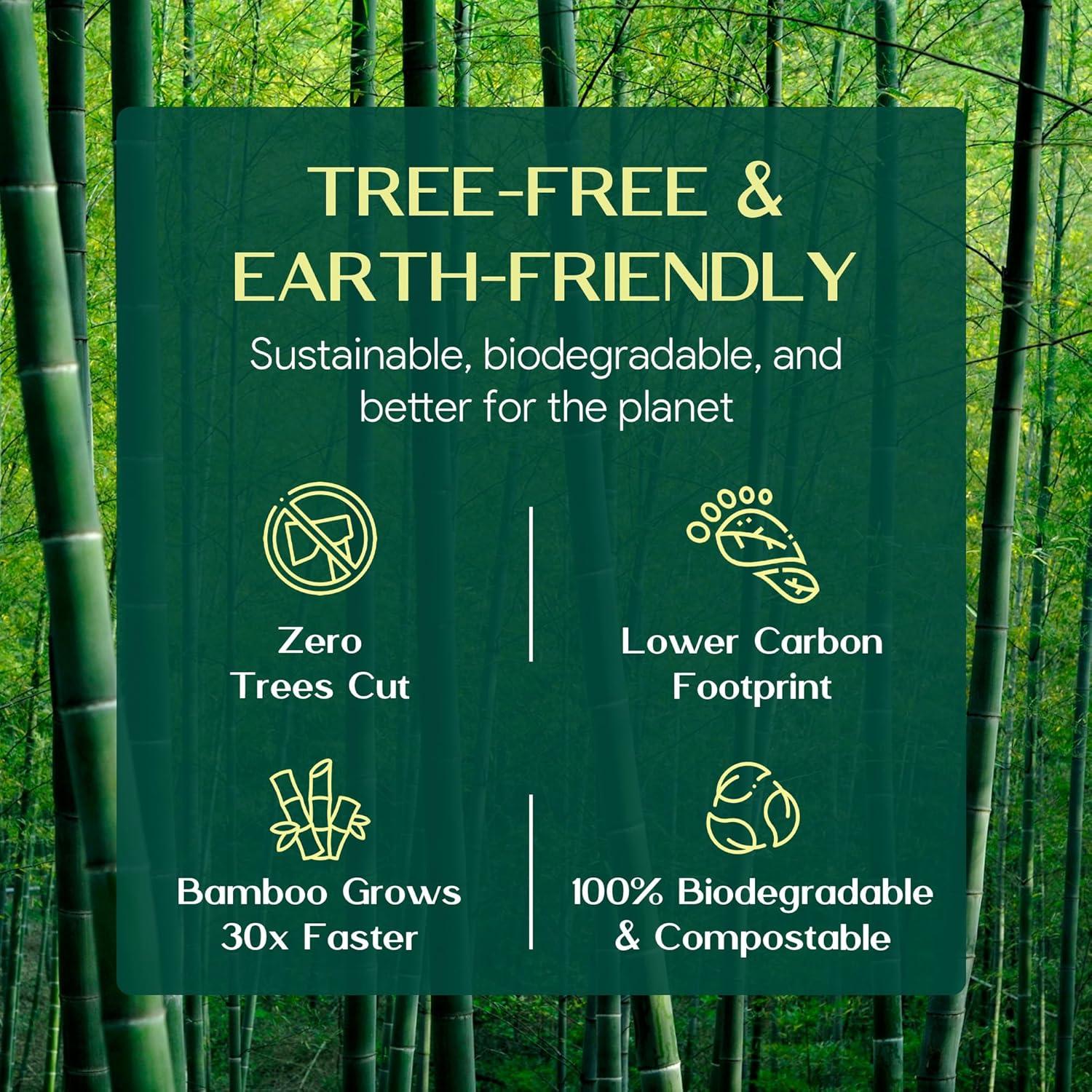 Papel Higiénico de Bambú Palm Naki 3 Capas 4 Rollos 360 Hojas