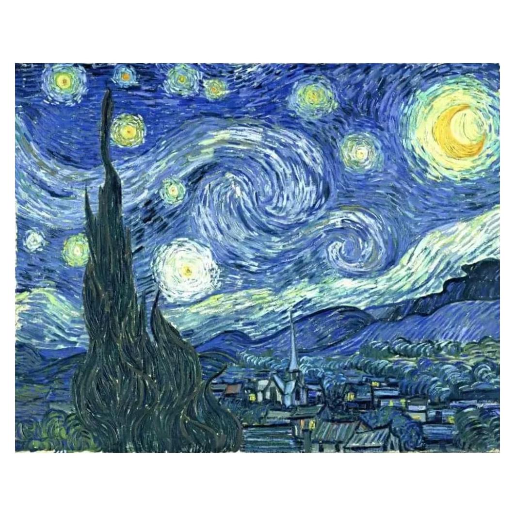 Kit de Bordado de Punto de Cruz Tiwabb 30x40 cm - Noche Estrellada