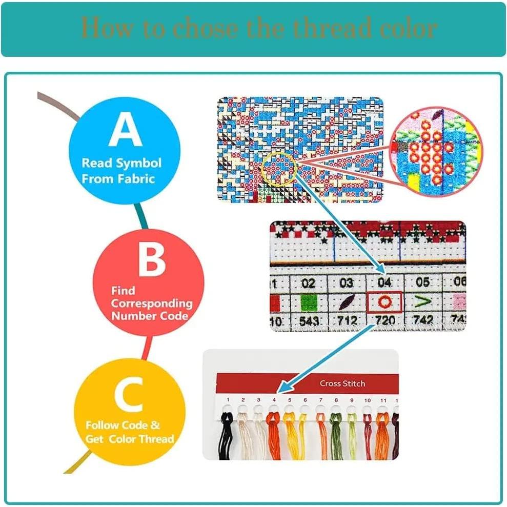 Kit de Bordado de Punto de Cruz Tiwabb 30x40 cm - Noche Estrellada