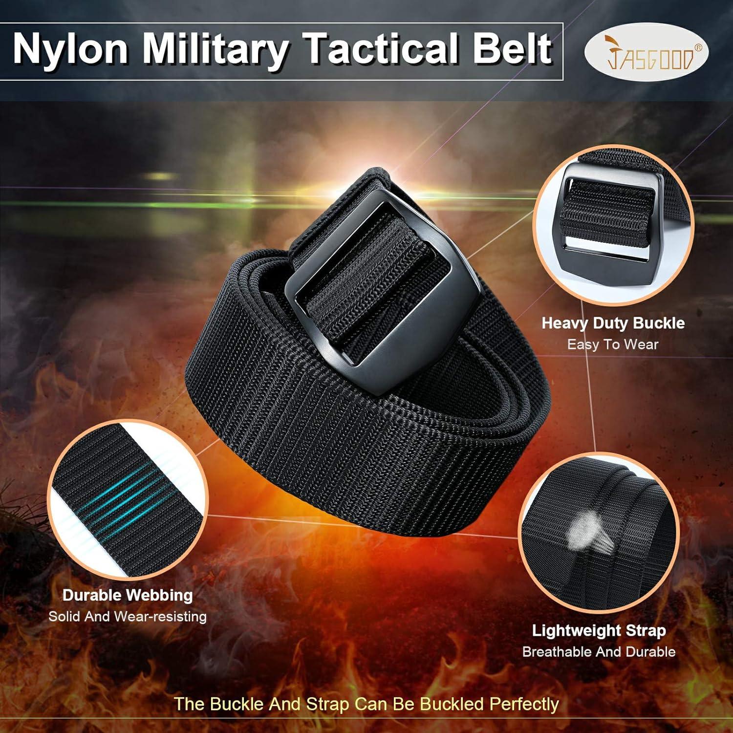 Cinturón Táctico JASGOOD de Nylon Reforzado Ajustable